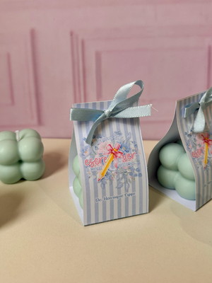 Vela de lembrancinha aromática mini bubble personalizável