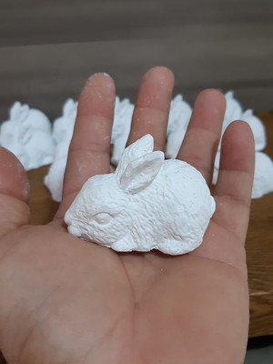 Coelhinho em gesso para lembrancinhas kit com 10