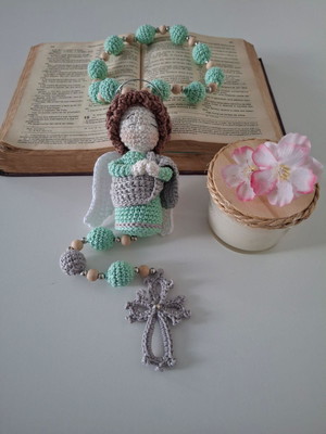 Terço anjinho amigurumi
