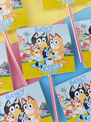 Pirulitos personalizados bluey
