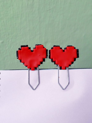Kit clips de biscuit - pixel heart