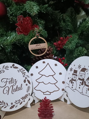 Enfeite mesa natal kit com 3