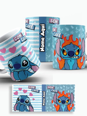 Caneca personalizada stitch - com/sem café