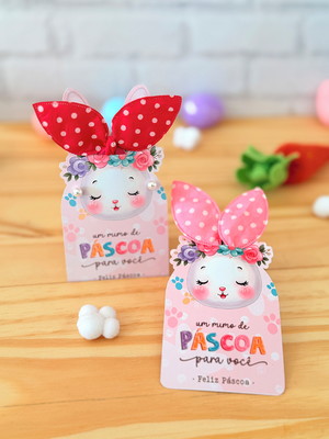 Tag com brinco e xuxinha- páscoa
