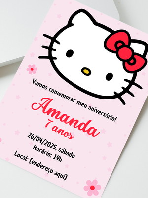 Convite digital hello kitty