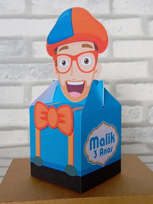 Caixa quadrada com alça blippi