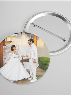 Botton alfinete casamento personalizado