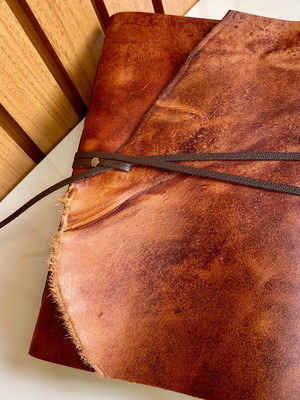 Sketchbook envelhecido marrom (bullet journal caderno)