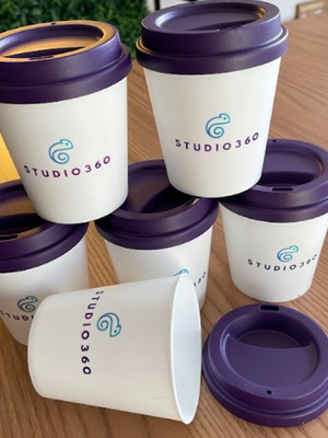 100 copo de café 250ml eco personalizado