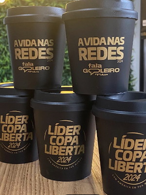 100 copo de café 250ml eco personalizado