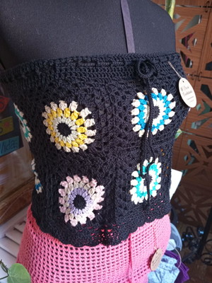 Blusa crochê square