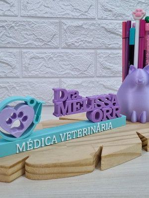 Placa profissional - veterinária