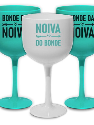 Taças de gin despedida solteira bonde da noiva festa amigas
