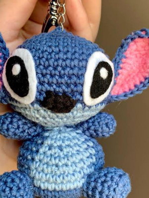 Chaveiro do stitch em croche