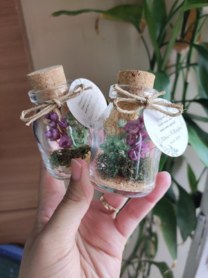 Lembrancinha terrário preservado - flores medley
