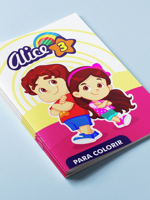 Mini revista de colorir maria clara e jp