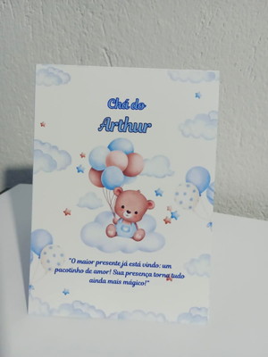Centro de mesa chá de bebê com agradecimento