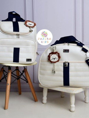 Kit de bolsa maternidade menino luxo verde azul marinho