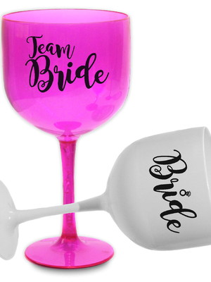 Kit despedida solteira com taças de gin team bride premium