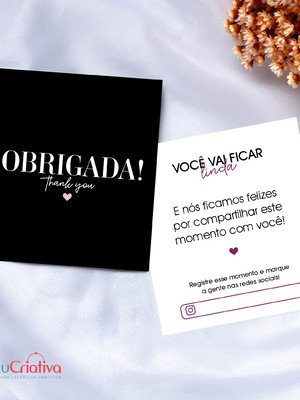 250 cartões de agradecimento ao cliente