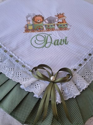 Manta de piquet para bebê.
