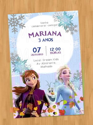 Convite digital frozen 2