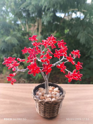 Árvore de arame/bonsai - vermelha