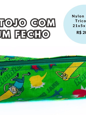 Estojo de lápis com um fecho - hora de aventura verde