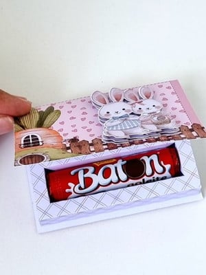Caixa porta batom de chocolate