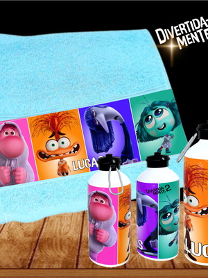 Kit toalhinha com garrafa personalizada