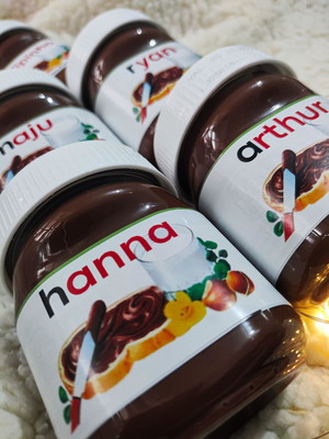Nutella 140g personalizado com nome páscoa lembrancinha