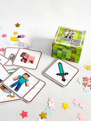 Jogo da memoria minecraft - kit com 10 unidades