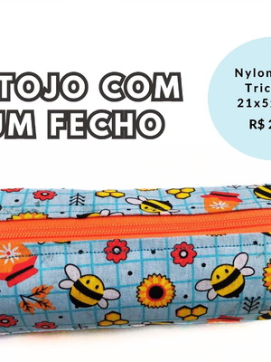 Estojo de lápis com um fecho - abelhas