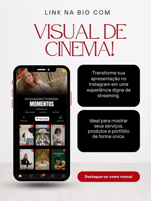 Link na bio com visual de cinema ? estilo netflix | editável