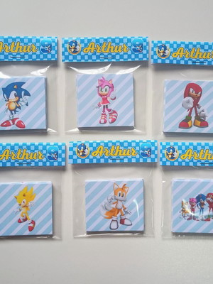 Jogo da memória sonic lembrancinha personalizada