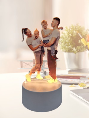 Luminária luz quente e fria personalizada