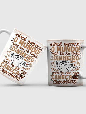 Caneca personalizada caneca com chocolate