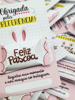 Card e balinha páscoa