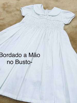Vestido bordado a mão- 2 anos