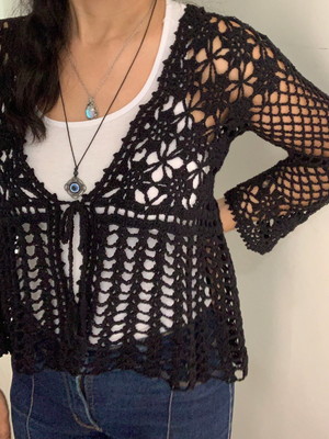 Blusa de crochê aurora