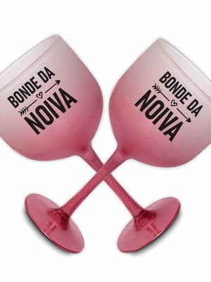 Taças gin acrílico degrade despedida solteira bonde da noiva