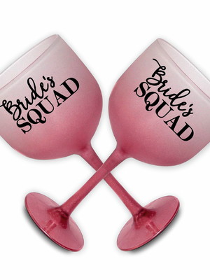 Kit taças despedida de solteira 10 rose + taça branca grátis