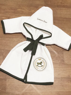 Roupão personalizado veste até 3 anos cavalinho