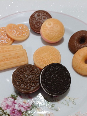 Apliques de bolacha em biscuit kit com 11 unidades