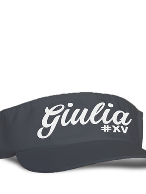 Viseira preta personalizada para festa de aniversário