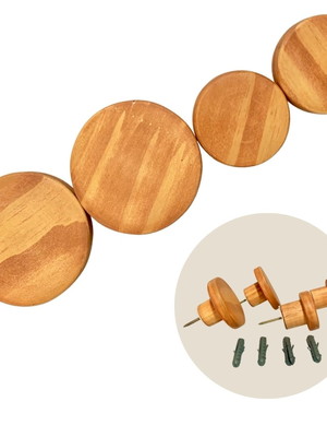 Cabideiro / gancho de parede (kit com 4 peças caramelo)