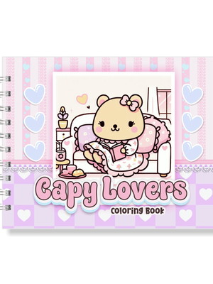 Livro de colorir capivara cute