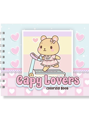 Livro de colorir capivara cute