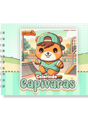 Livro de colorir capivara
