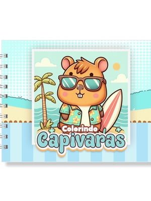 Livro de colorir capivara